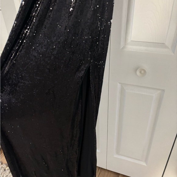 Black Nicole Miller Sequin Gown - Picture 5 of 7